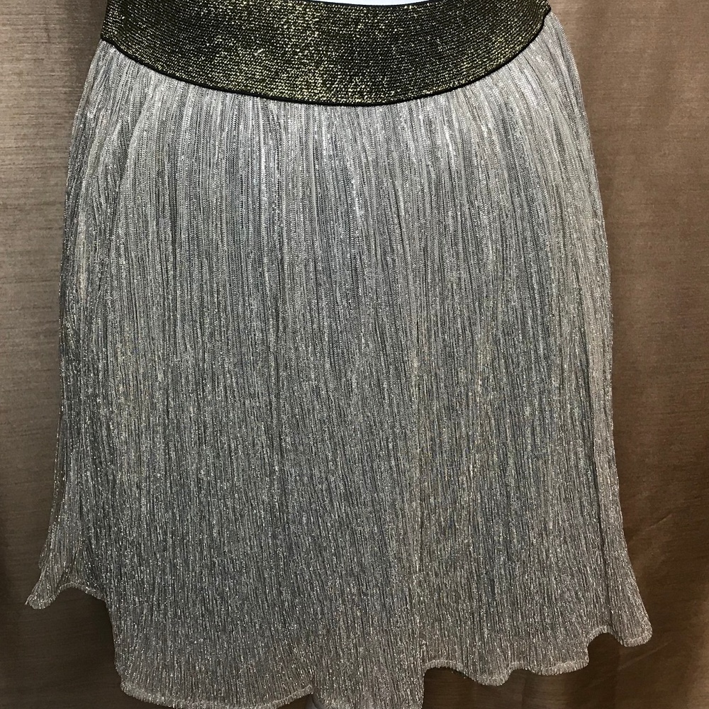 Party Skirt 🥳SHASTA Gold Elastic Mini Skirt❤️🚨💐